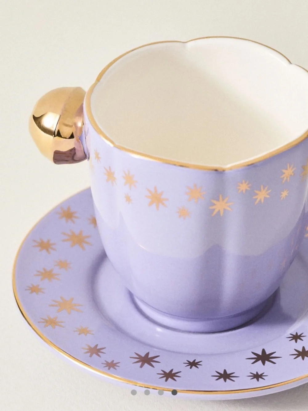 Anthropologie New York City Ballet Espresso Cup & Saucer | Purple | NWT - Picture 2 of 5